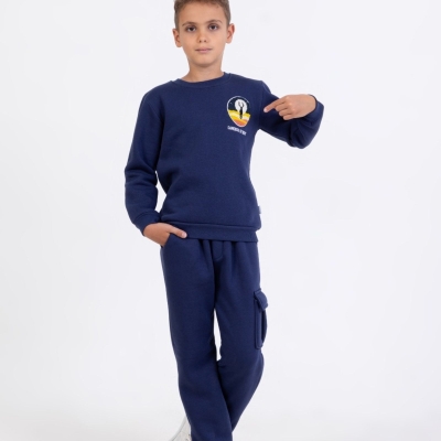 ERKEK 7/10 YAŞ SÜZÜNE NAKIŞLI SWEASHIRT TAKIM