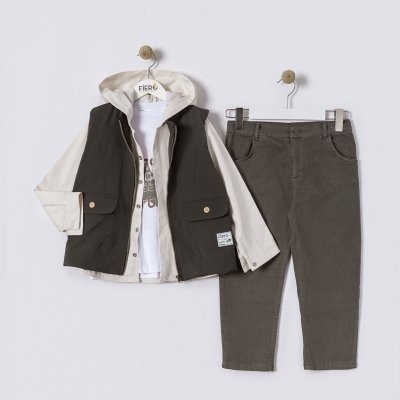 ERKEK 8/11 YAŞ F YILDIZ BASKILI 4 LÜ TAKIM