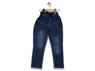 ERKEK 8/12 YAŞ DUDE NAKIŞLI  KOT PANTOLON