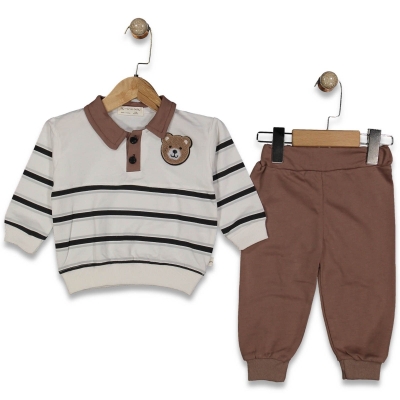 ERKEK 9/24 AY AYI ARMALI  ÇİZGİLİ YAKALI TAKIM