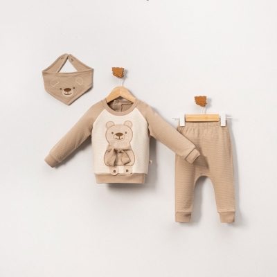 ERKEK 9/24 AY AYICIK NAKIŞLI FULARLI 3’LÜ ERKEK TA