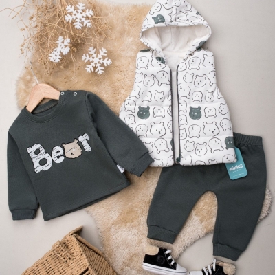 ERKEK 9/24 AY BEAR BASKILI KIŞLIK TAKIM
