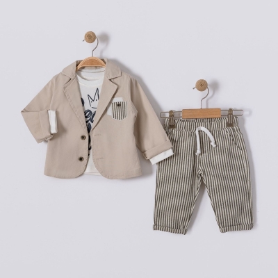 ERKEK 9/24 AY CEP NAKIŞLI CEKETLİ TAKIM