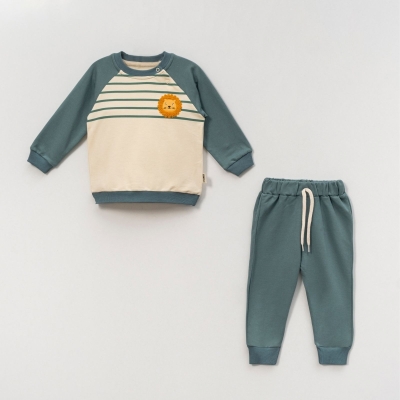 ERKEK 9/24 AY  ÇİZGİLİ ASLAN NAKIŞLI MEVSİMLİK TAK