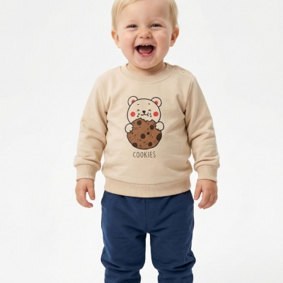 ERKEK 9/24 AY COOKİES BASKILI İKİ İPLİK İKİLİ TAKI