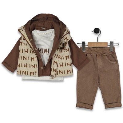 ERKEK 9/24 AY D HARFLİ YELEK 4 LÜ TAKIM