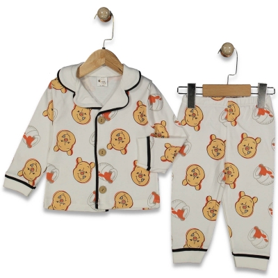 ERKEK 9/24 AY GÜLEN AYICIK BASKILI PİJAMA TAKIM