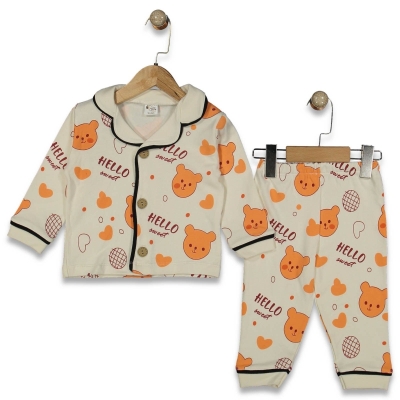 ERKEK 9/24 AY HELLO AYI BASKILI PİJAMA TAKIM