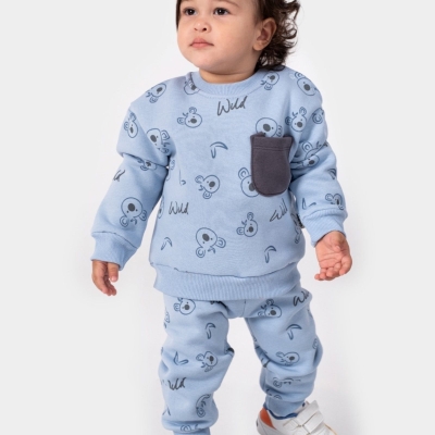 ERKEK 9/24 AY KOALA BASKILI CEP DETAYLI KIŞLIK TAK