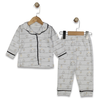 ERKEK 9/24 AY KUŞ BİRDS  BASKILI PJAMA TAKIM