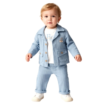 ERKEK 9/24 AY NEW BASKILI MÜSLİN TAKIM