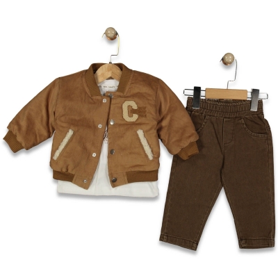 ERKEK 9/24 AY SÜZİNE C KADİFE MONT 3 LÜ TAKIM