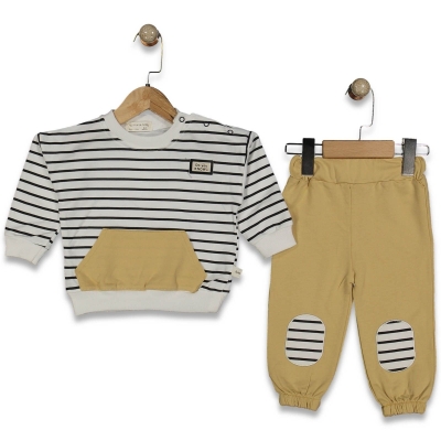 ERKEK 9/24 AY YAN ÇİZGİLİ CEPLİ 2Lİ  TAKIM