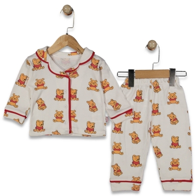 ERKEK 9/24 WINNI AYI BASKILI 2Lİ PİJAMA TAKIM