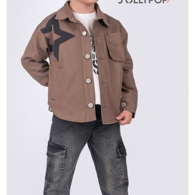 JOLLYPOP 4812-ERKEK 4/7 YAŞ 3LÜ YILDIZ NAKIŞLI TAKIM