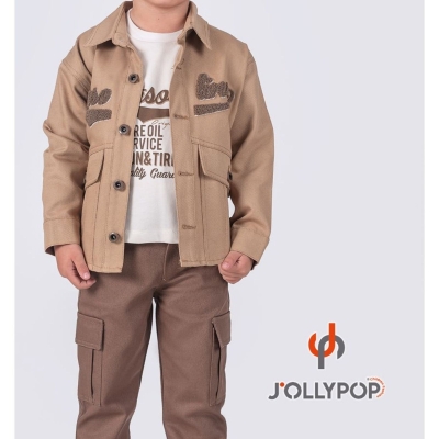 JOLLYPOP 4813-ERKEK 2/5 YAŞ 3LÜ GASOLİNE NAKIŞLI TAKIM