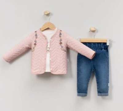 KAPİTONE CEKETLİ KIZ ÜÇLÜ TAKIM