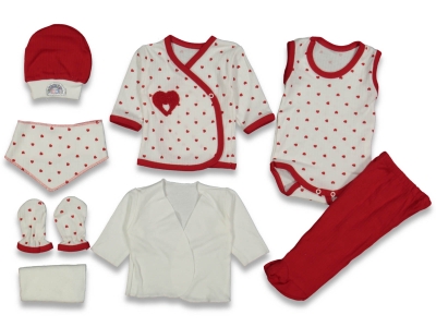 KIZ 0/3 AY 8 Lİ KALPLİ LOVE LÜX ZIBIN SET