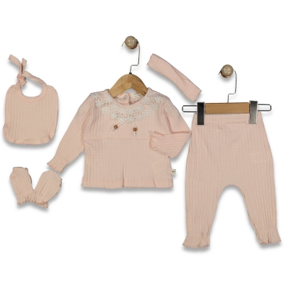 KIZ 0/3 AY  BONCUKLU GÜPÜRLÜ 5Lİ SET TAKIM