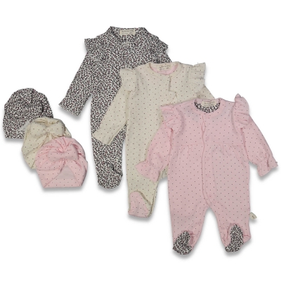 KIZ 0/3 AY FARKLI DESEN 3LÜ TULUM SET