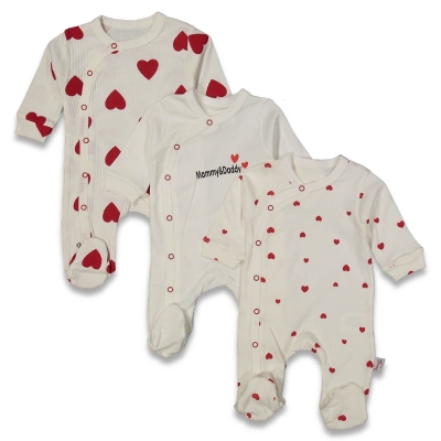 KIZ 0/3 AY MAMMY&amp;DADY BASKILI 3LÜ TULUM SET