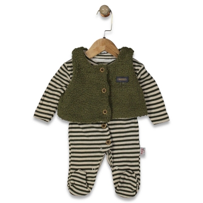 KIZ 0/6 AY YELEĞİ ÇİZGİLİ  TULUM