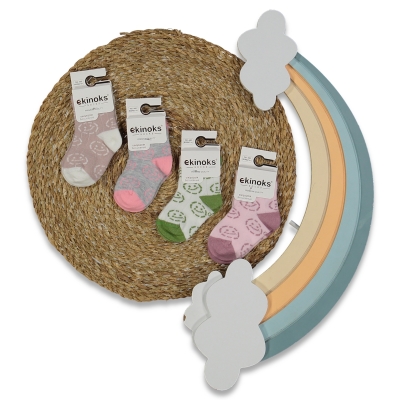 KIZ 1/1 AY 12&#039;Lİ KOKİ DESEN KIZ BEBE MEVSİMLİK SOK