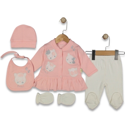 KIZ 1/1 AY KIZ BEBEK KEDİLİ FIRFIRLI 5Lİ HASTANE Ç