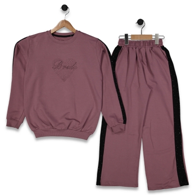 KIZ 11/14 YAŞ KALPLİ TAŞLI TAKIM