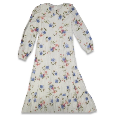 KIZ 11/16 YAŞ ZARA YAKA ÇİNGENE ETEK DESENLİ MİLAN