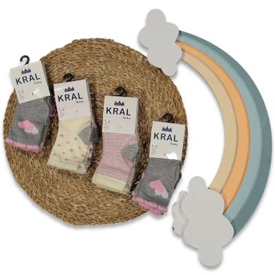 KIZ 1/2 YAŞ 3LÜ ASKILI  KARIŞIK DESENLİ KUTULU ÇOR