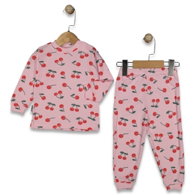 KIZ 12/18 AY KİRAZLI PİJAMA TAKIM