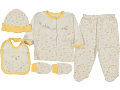 KIZ 1/3 AY ÇİÇEKLİ FIRFIRLI 5LI ZIBIN SET