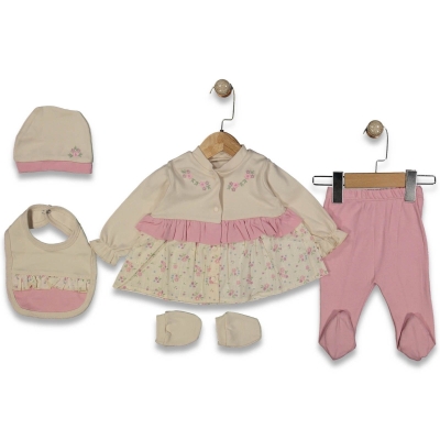 KIZ 1/3 AY ÇITIR CİCEKLİ 5 Lİ SET