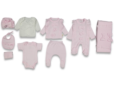 KIZ 1/3 AY NATUREL FİYONKLU FIRFIRLI 10&#039;LU ZIBIN SET