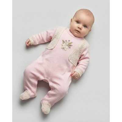 KIZ 1/3 AY RAŞEL DANTELLİ ÇİÇEK NAKIŞLI TULUM