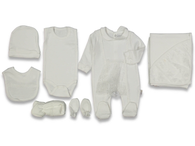 KIZ 1/3 AY ŞERİT DANTELLİ 7 Lİ ZIBIN SET