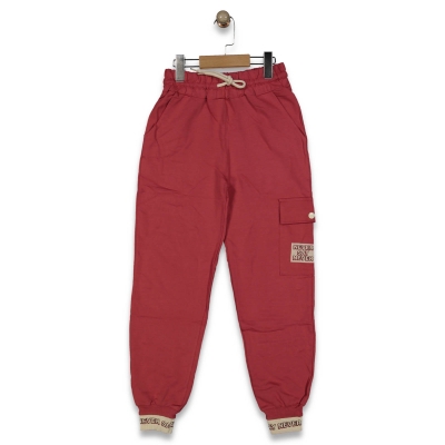 KIZ 13/16 YAŞ KARGO CEP BASKILI TEK ALT