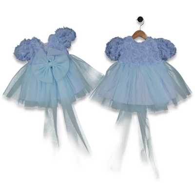 KIZ 1/5 YAŞ GÜLLÜ KISA KOLLU ELBİSE