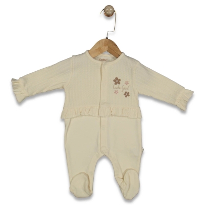 KIZ 1/9 AY ÇİÇEK APLİKELİ PATİKLİ TULUM