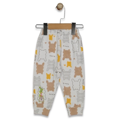 KIZ 1/9 AY TAVŞAN DESENLİ MANSETLİ TEK ALT