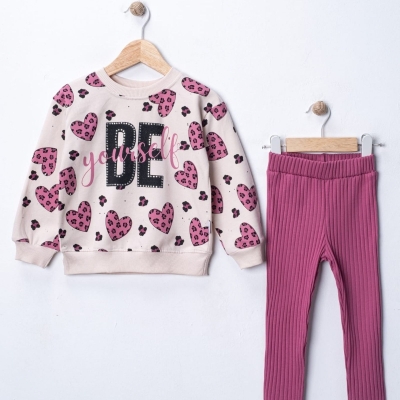 KIZ 2/5 YAŞ BE TAŞLI BASKILI TAKIM