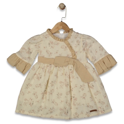 KIZ 2/5 YAŞ BEL KURDELELİ TRUVAKAR KOL ELBİSE