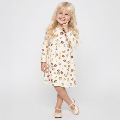 KIZ 2/5 YAŞ ÇİÇEK DESENLİ ELBİSE