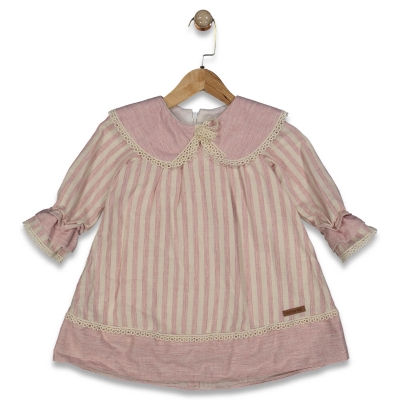 KIZ 2/5 YAŞ ÇİZGİ DESENLİ ELBİSE