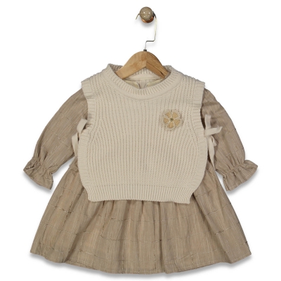 KIZ 2/5 YAŞ EKOSELİ TRİKO KROPLU ELBİSE