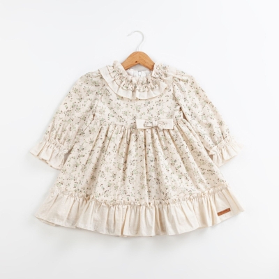 KIZ 2/5 YAŞ ETEK UCU FIRFIRLI ELBİSE