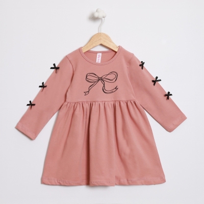 KIZ 2/5 YAŞ FİYONK BASKILI ELBİSE