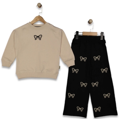 KIZ 2/5 YAŞ  FİYONK NAKIŞ DETAYLI İKİ İP TAKIM