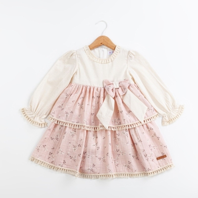 KIZ 2/5 YAŞ FİYONKLU KATLI ELBİSE